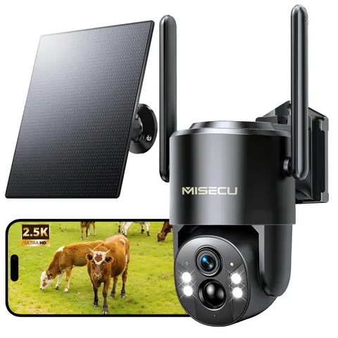4G LTE Cellular Security Camera, 2.5K Solar Outdoor Cam Wireless Without WiFi...