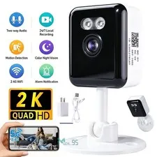 5G/2.4GHz Dual-band Wifi Security Camera Full-Color Night Vision AI Human Detect