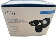 Ring Floodlight Cam Wired 1080P HD Security Cam Complete In Box....Black