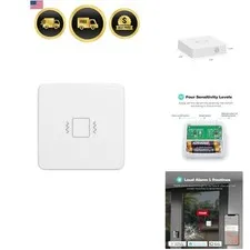 Smart Vibration Sensor with 110dB Alarm,Zigbee Hub Required,Adjustable Sensit...