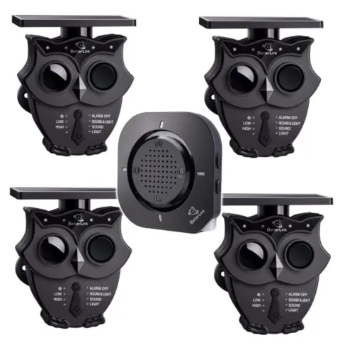Solar Wireless Driveway Alarm System 1/2 Mile Range 4 Sensors Receiver IP65
