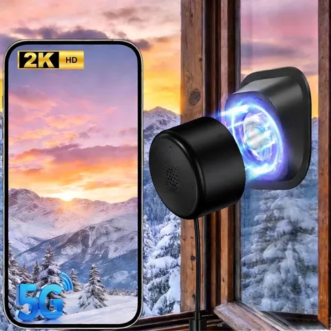 2K Window Camera, 2.4G&5Ghz Wifi Indoor Cameras for Home Security, Starlight Nig