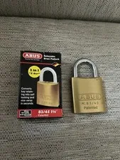 ABUS 83/45 OB #200 Rekeyable Brass Padlock 2 in 1 Z-Bar - No Key