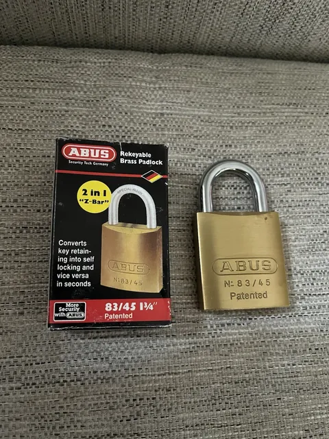 ABUS 83/45 OB #200 Rekeyable Brass Padlock 2 in 1 Z-Bar - No Key