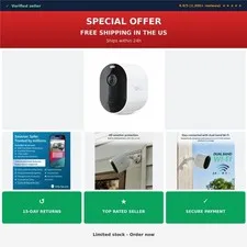Arlo Pro 5S Spotlight Security Cam 2K HDR - Outdoor, Wireless, Night Vision