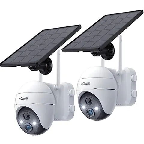 2PCS ieGeek Outdoor Wireless Security Camera Home WiFi Batttery CCTV System