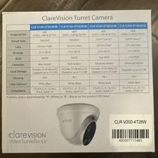 ClareVision CLR-V200-4T28W IP Wired Turret Camera 4MP (White)