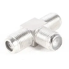 F Type Connector Triple 3 Way Splitter TV RF Coaxial Coax Adapter