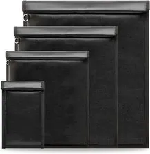 Faraday Bags, Waterproof Fireproof Money Bag for Cash (Black)