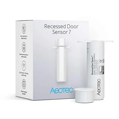 Zwave Door Sensor Aeotec Recessed Door Sensor 7, Z-Wave Plus Enabled Smart Do...