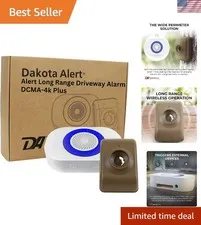 Wireless Driveway Alarm DCMA-4K Plus 1-Mile Motion Sensor Kit | Motion Detect...