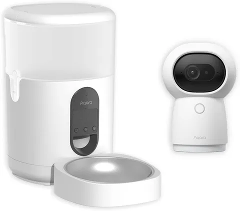 Smart Pet Feeder C1 plus 2K Security Indoor Camera Hub G3, Automatic Feeder for