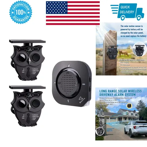 Betterlink Solar Wireless Driveway Alarm System 120dB Motion Detector