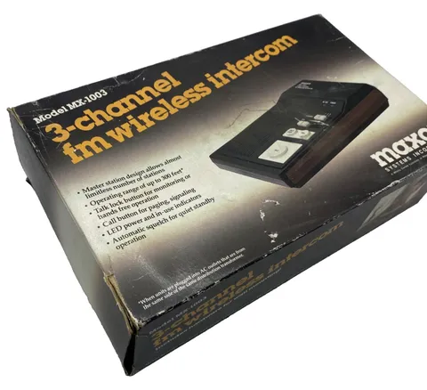 MAXON MODEL MX-1003 THREE CHANNEL FM WIRELESS INTERCOM MX1003 120VAC 60HZ