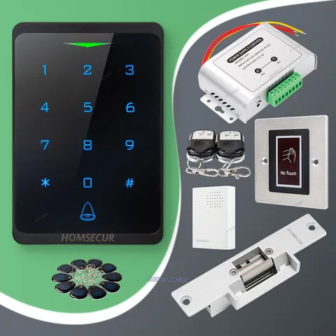 HOMSECUR IP66 APP WIFI RFID Access Control Set NO Strike Lock