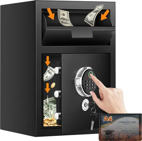 2.8 Cuft Biometric Drop Safe with Quick Access Slot & Digital Keypad