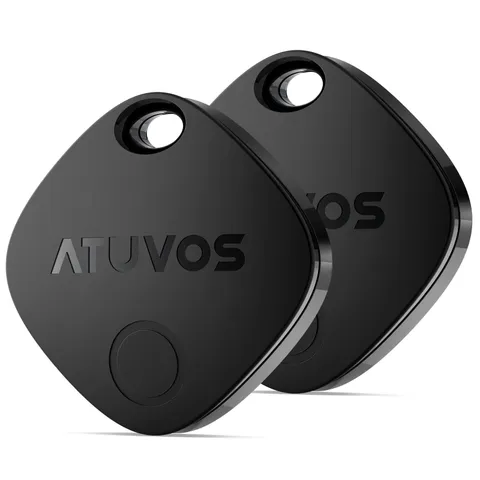 ATUVOS Air Tracker Tags-2 Pack, Bluetooth Luggage Tracker Works with Apple Fi...