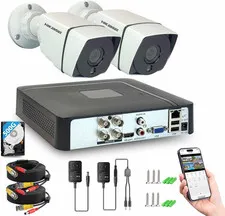 4CH 1080P Security Camera System Outdoor Indoor with Motion Detection, Night Vis