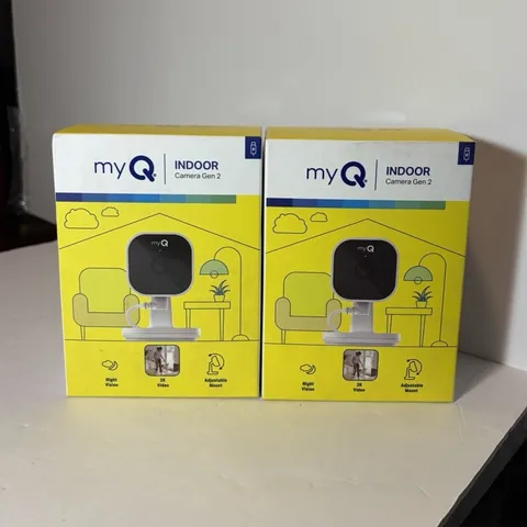 myQ Indoor Camera Gen 2 2K Wi-Fi Indoor Security Camera 2-Pack Night Vision