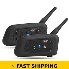 EJEAS V6 Pro Motorcycle Bluetooth Intercom - 2-Way Waterproof Headset