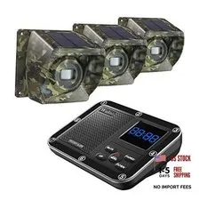 Solar Driveway Alarm Wireless Outside 1800ft Range, Outdoor 1&3-Camouflage