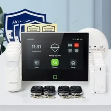 HOMSECUR Wireless WIFI 4G SMS Autodial Home House 7" Alarm System