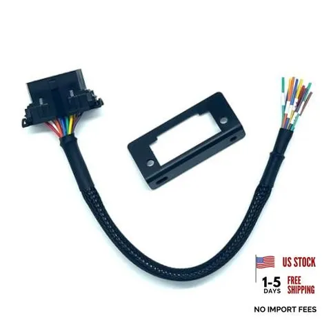 J1962 OBD2 Female to Open Pigtail Cable Bracket 16PIN OBDII Port Replacement