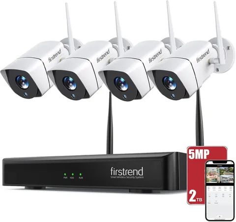 Wireless Security Camera System, 5MP Security System Wireless with 4 CCTV Camera