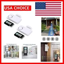 2-Pack Remote-Controlled Door Security Alarms - Enhanced Kids Safety Monitor