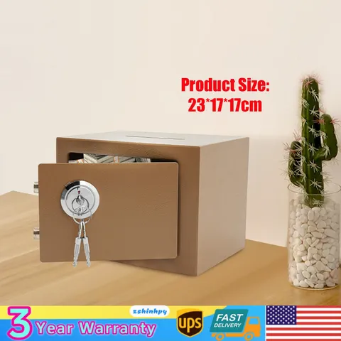 Mini Safe Box, Coin operated Security Box with Mechanical Keys Q235 Steel