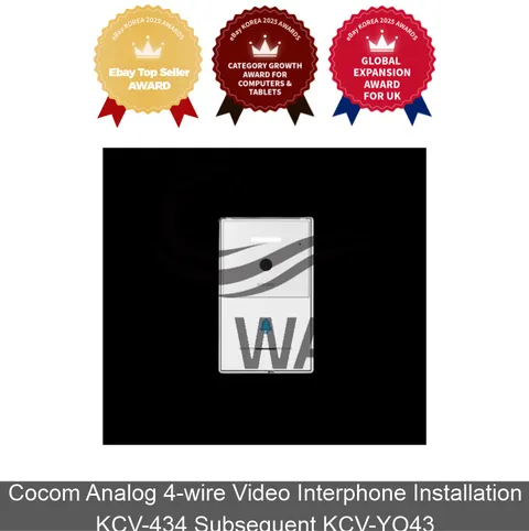 Cocom Analog 4-wire Video Interphone Installation KCV-434 Subsequent KCV-YO43