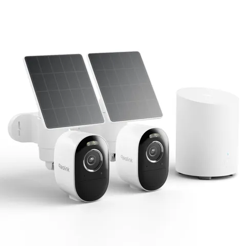 Home Hub mini with 2X Argus 3 Pro+Solar Panel, Solar Security Cameras Wireles...