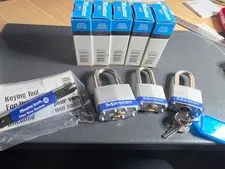 Master Padlocks x 8 One Key Padlocks 7x3UPLF, 1 x5UPL & setting tool - Locksport