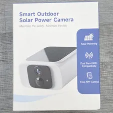 Outdoor Solar Powered IP Camera 2.5K Color Night Vision 2-Way Audio WiFi