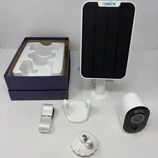 Realink Argus 3 Pro with Solar Panel Home Security Camera Monitor White Mount