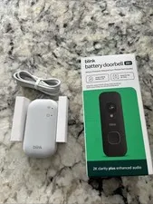 Blink Wireless Video Doorbell Model 2K+ video Open Box + Sync Module Core