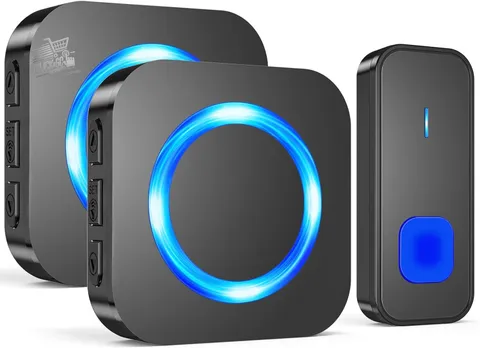 Waterproof Outdoor Wireless Doorbell 400m Wireless 2 Receivers 55 Ringers