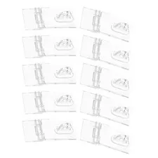  10 Sets Transparent Box Lock Hasp Clear Acrylic Cabinet Accessory Hasps