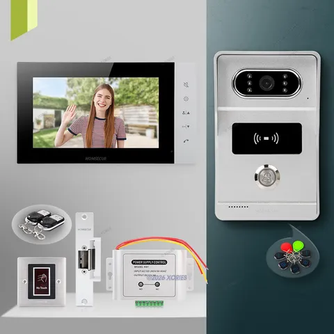 HOMSECUR Night Vision Intercom System Kit Gate Control Monitor Camera IR Switch