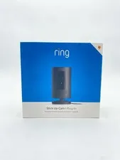 Ring Stick Up Cam Plug-in Wired Indoor/Outdoor Camera Blk Night Vision NEW