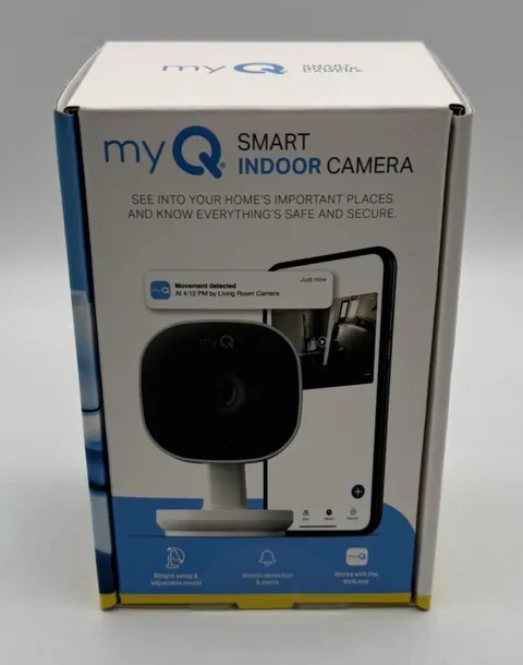 myQ Smart Indoor Garage Security Camera 1080p HD Video, Night Vision, Motion NEW
