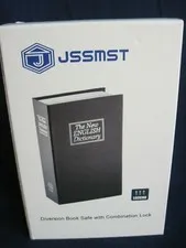 NIB JSSMST BLACK DIVERSION BOOK SAFE COMBINATION LOCK METAL ENGLISH DICTIONARY