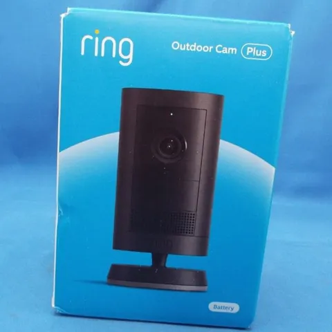 Ring Outdoor Cam Plus Battery 2K HD Smart Security Camera - Black