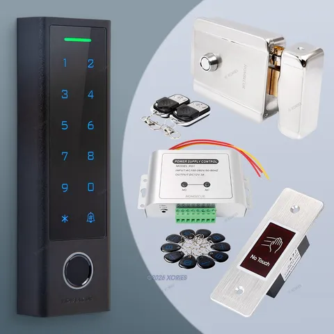 HOMSECUR Weatherproof WIFI Fingerprint RFID Access Control Set Lock APP Unlock
