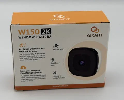 Girafit W150 2K Window Camera AI Human Detection Dual Band Wi-Fi New