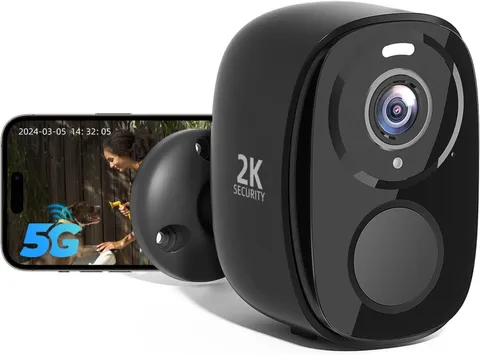 5G/2.4G Wifi Security Cameras Wireless Outdoor, 2K Battery Powered AI Motion Det