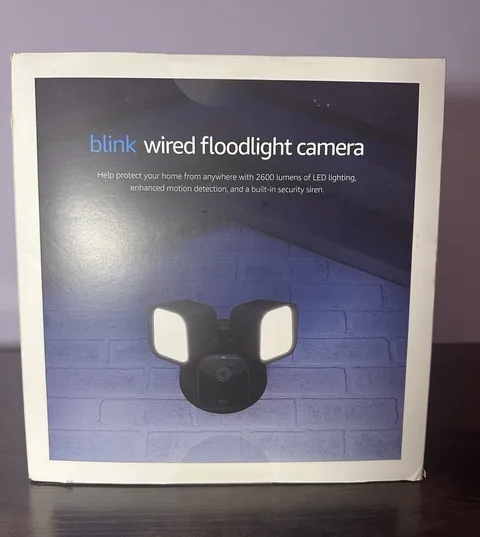 Blink Wired Floodlight Camera 2600 Lumens Black HD Siren security Camera