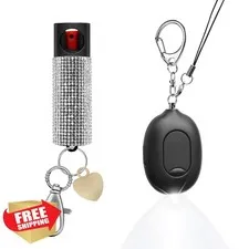 Safety Alarm Combo Pepper Spray Door Alarm 130dB Siren Flashlight