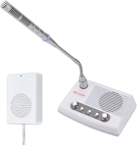 DESHUN DS-989 Window Intercom System Full Duplex Speaker for Office Bank Store