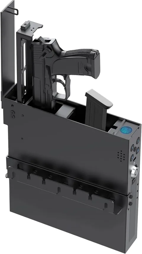 Biometric Safe for - Upward Eject Safe with Fingerprint & Keypad, Hidden Safe Fi